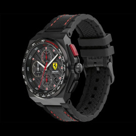 Ferrari Uhr Aspire Chronograph Schwarzem Lederarmband FE-083-0792