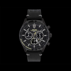 Ferrari Watch Pilota Evo Chronograph Black Leather Strap FE-083-0823