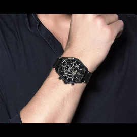 Ferrari Watch Pilota Evo Chronograph Black Leather Strap FE-083-0823