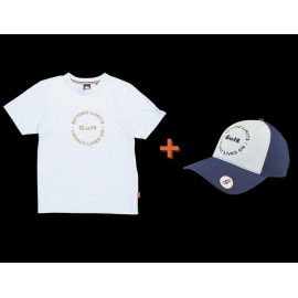 Gulf T-Shirt Smart Casual + Gulf Cap Hellblau