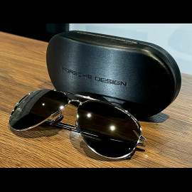 Porsche Sunglasses Low Price Titanium frame / Olive / Silver lenses Porsche Design P'8508 WAP0785080JC62
