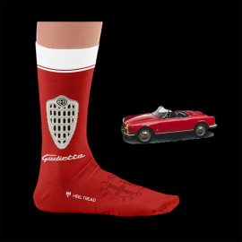 Inspiration Alfa Romeo Giulietta Spider Veloce 1961 / Rot / Weiß - Unisex - Größe 41/46