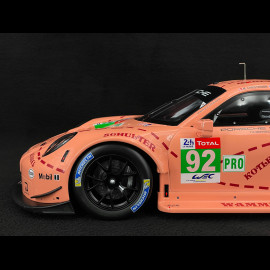 Porsche 911 RSR Typ 991 n° 92 "Rosa Schwein" Sieger 24h Le Mans 2018 1/12 Ixo LEGT12003