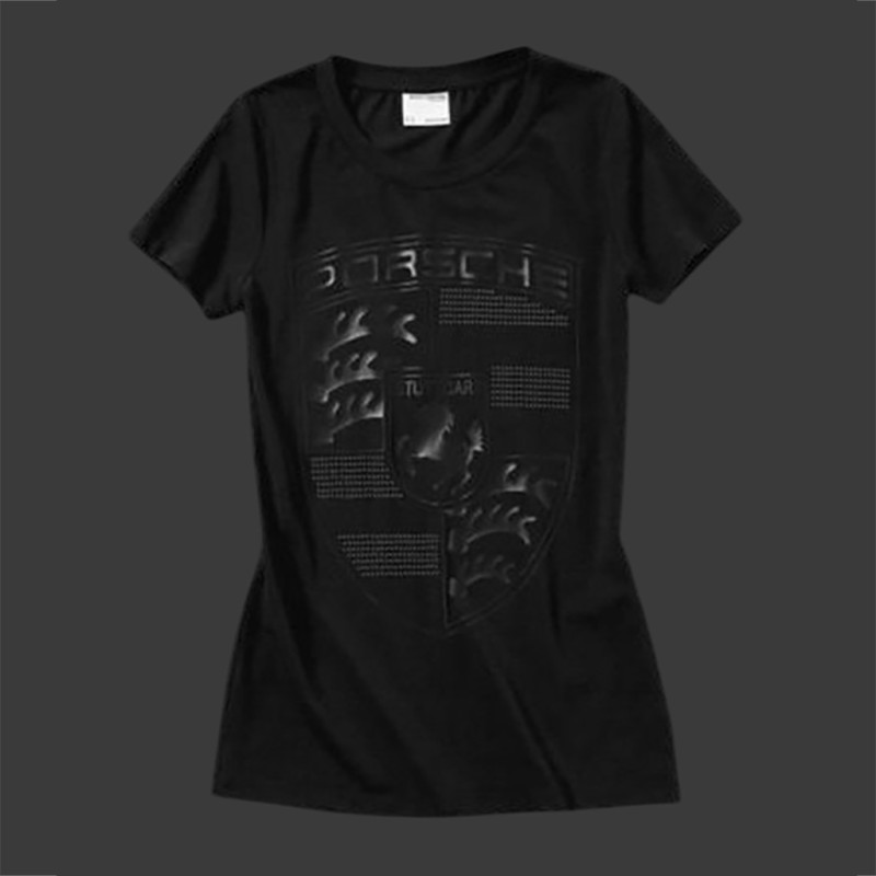Porsche T-shirt mighty crest black WAP797E - woman