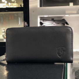 Geldbörse Porsche Damen Kartenetui Schwarzes Leder WAP0300210TGBD