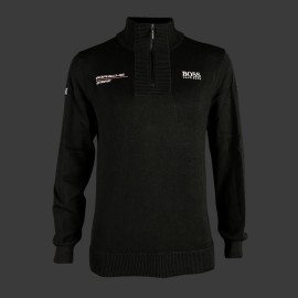 Porsche Pullover Motorsport BOSS Schwarz Knitted quarter-zip sweater WAP121PMSR - herren