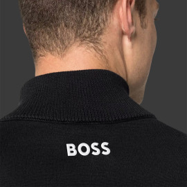 Porsche Pullover Motorsport BOSS Schwarz Knitted quarter-zip sweater WAP121PMSR - herren