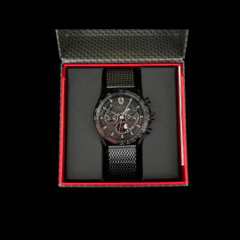 Ferrari Watch Pilota Evo Chronograph Black Mesh Bracelet FE-083-0827