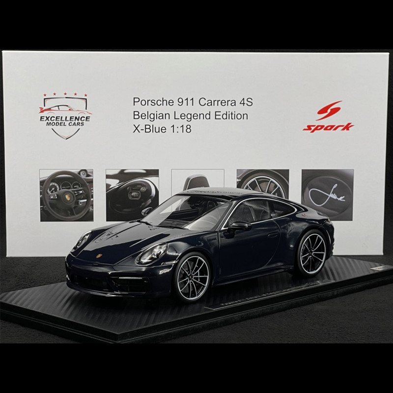 Porsche 911 Carrera 4 Type 992 Belgian Legend Edition 2020 Ickx RS Selection x Spark X Blue 1/18 Spark 18RSF001