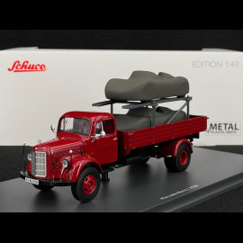 Mercedes-Benz L3500 "Porsche-Renndienst" mit Porsche 718 Spyder RS 1960 Rot 1/43 Schuco 450723600