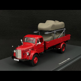 Mercedes-Benz L3500 "Porsche-Renndienst" with Porsche 718 Spyder RS 1960 Red 1/43 Schuco 450723600