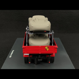 Mercedes-Benz L3500 "Porsche-Renndienst" with Porsche 718 Spyder RS 1960 Red 1/43 Schuco 450723600