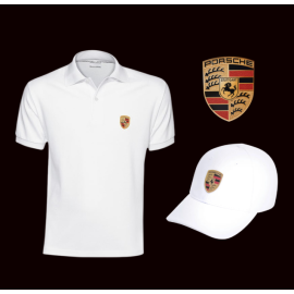 Porsche Lover Set - Polo Shirt + Cap + Aufkleber WAP591B WAP6100020TWCE WAP0130050MCST