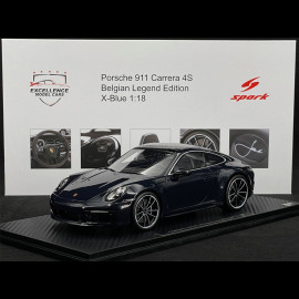 Porsche 911 Carrera 4 Type 992 Belgian Legend Edition 2020 Ickx RS Selection x Spark X Blue 1/18 Spark 18RSF001