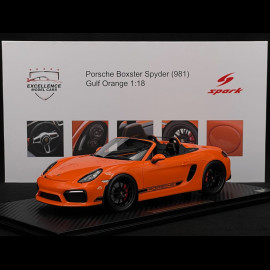 Porsche Boxster Spyder Typ 981 "Nemo" 2016 RS Selection x Spark Gulforange 1/18 Spark 18RSF006