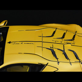 Ferrari 812 Competizione 2023 Skizzen-Spezialpaket Giallo Tristrato 1/18 BBR Models P18207ART