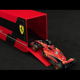 Charles Leclerc Ferrari SF24 n° 16 With Truck Iveco S-Way 570 F1 2024 1/43 Bburago 36867