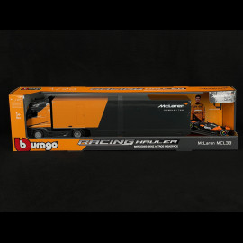 Lando Norris McLaren MCL38 n° 4 Mit LKW Mercedes-Benz Actros 2 F1 2024 1/43 Bburago 38401