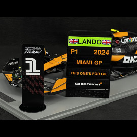 Lando Norris McLaren MCL38 n° 4 Winner Miami GP 2024 F1 1/12 Spark 12S047