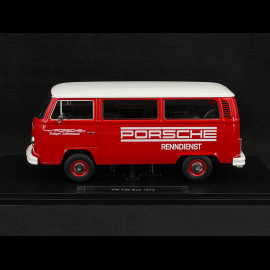 Volkswagen Combi T2 Bus Porsche Renndienst Stuttgart Zuffenhausen 1972 Rot / Weiß 1/18 KK Scale KKDC181364