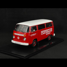 Volkswagen Combi T2 Bus Porsche Renndienst Stuttgart Zuffenhausen 1972 Rot / Weiß 1/18 KK Scale KKDC181364