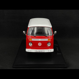 Volkswagen Combi T2 Bus Porsche Renndienst Stuttgart Zuffenhausen 1972 Red / White 1/18 KK Scale KKDC181364