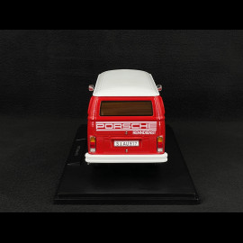 Volkswagen Combi T2 Bus Porsche Renndienst Stuttgart Zuffenhausen 1972 Red / White 1/18 KK Scale KKDC181364