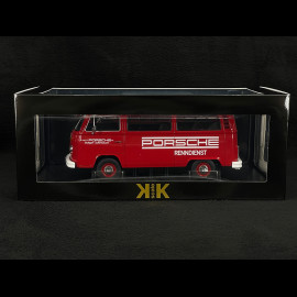 Volkswagen Combi T2 Bus Porsche Renndienst Stuttgart Zuffenhausen 1972 Rot / Weiß 1/18 KK Scale KKDC181364
