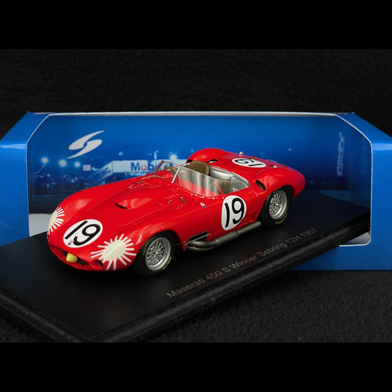 Maserati 450S n° 19 Winner 12h Sebring 1957 1/43 Spark 43SE57