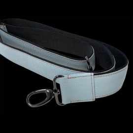 Handtasche n° 20 aus Leder Hergestellt in Italien Hellblau / Orange