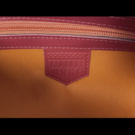 Handtasche n° 20 aus Leder Hergestellt in Italien Hellblau / Orange