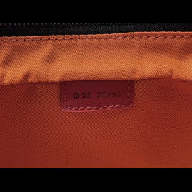 Handbag n° 20 in Leather Made in Italy Light Blue / Orange