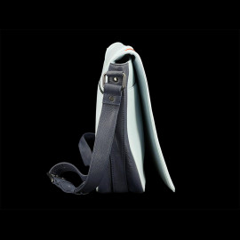 Gulf Shoulder Bag Racing in Leather Silvertsone Light Blue GU252ACM02-125