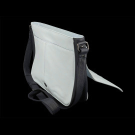Gulf Shoulder Bag Racing in Leather Silvertsone Light Blue GU252ACM02-125