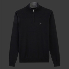 Eden Park Sweater Zipped Neck Black Cotton PPKNIPUE0022-NO - men