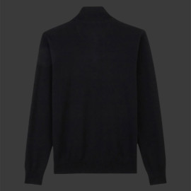 Eden Park Pullover mit Reißverschlusskragen Baumwolle Schwarz PPKNIPUE0022-NO - herren