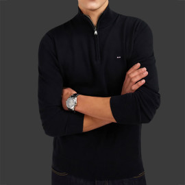 Eden Park Sweater Zipped Neck Black Cotton PPKNIPUE0022-NO - men