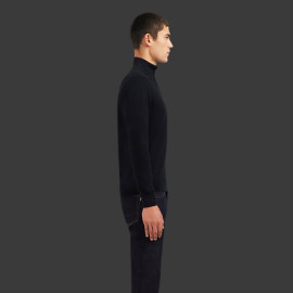 Eden Park Sweater Zipped Neck Black Cotton PPKNIPUE0022-NO - men