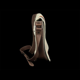 Gulf Umhängetasche Racing aus Leder Silvertsone Hellbeige GU252ACM02-001