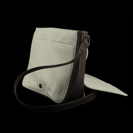 Gulf Shoulder Bag Racing in Leather Silvertsone Light Beige GU252ACM02-001