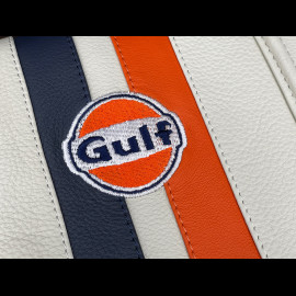 Gulf Shoulder Bag Racing in Leather Silvertsone Light Beige GU252ACM02-001
