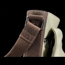 Gulf Shoulder Bag Racing in Leather Silvertsone Light Beige GU252ACM02-001