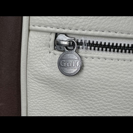 Gulf Umhängetasche Racing aus Leder Silvertsone Hellbeige GU252ACM02-001