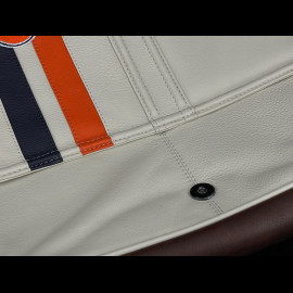 Gulf Umhängetasche Racing aus Leder Silvertsone Hellbeige GU252ACM02-001