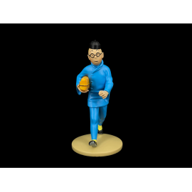 Tim-und-Struppi-Figur - Tim mit einem Paket - Der Blaue Lotus 12 cm 42251