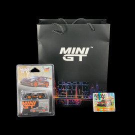 Porsche 911 Type 992 GT3 RS Weissach Package Essen Motorshow Exclusive 2025 Black / Orange 1/64 Mini GT MGT01127-BL
