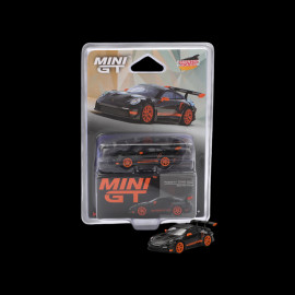 Porsche 911 Type 992 GT3 RS Weissach Package Essen Motorshow Exclusive 2025 Black / Orange 1/64 Mini GT MGT01127-BL