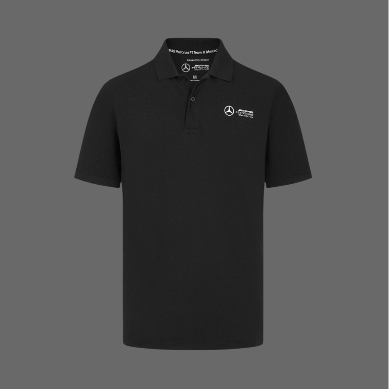 Mercedes Poloshirt Low Cost AMG Petronas F1 Team Hamilton / Russell / Antonelli Black 701227036-001 - men