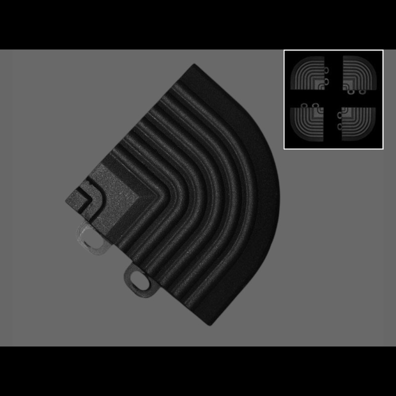 Schräger Geländeranschlusswinkel für Garagenplatten - Farbe Schwarz RAL9004 - 4er-Satz