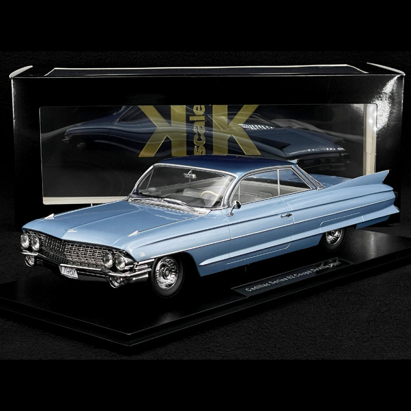 Cadillac DeVille Series 62 Coupe 1961 Light Metallic Blue 1/18 KK Scale KKDC181251